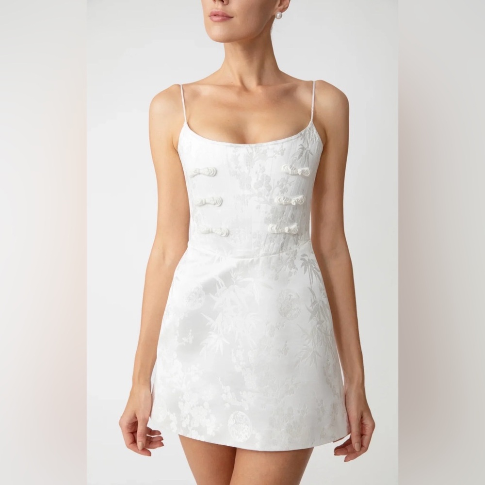 SAU LEE Joey Dress in White - Size 2 (NWT)